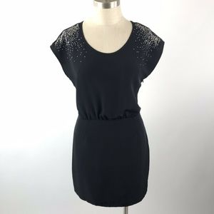 🛍️3/$20 Aqua Black Embellished Shift Dress